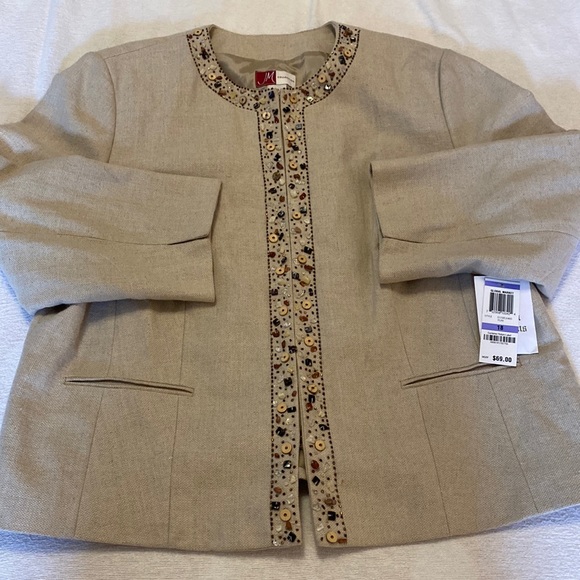 JM Collection Jackets & Blazers - JM collection Womens Blazer Size 18 Brown and Beautiful